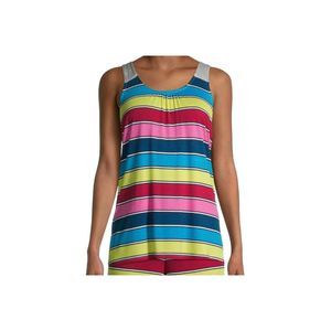 Secret Treasures Sleeveless Scoop Neck Sleep Tank Top‎ Stripes Womens Sz M 8-10